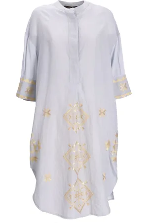 Greek Archaic Kori Vestido vestido mujer dress long lefkada buttoned - s25k530412 4301 talla XS