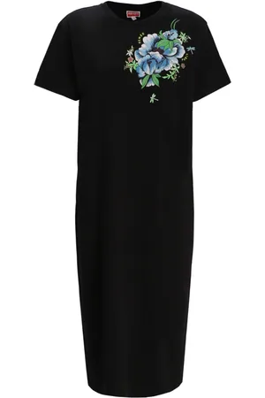 Kenzo Vestido vestido mujer peonies long t shirt dress - ff52ro7924sg 99j talla XS