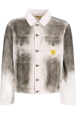 ICECREAM Outerwear outerwear hombre oil stained trucker jacket - icw008 white talla M