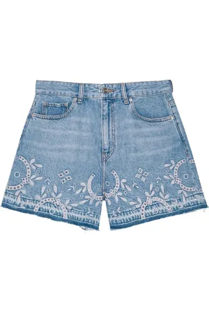 Ganni Pantalon corto pantalon corto mujer broderie anglaise denim shorts - j1678 564 talla 26