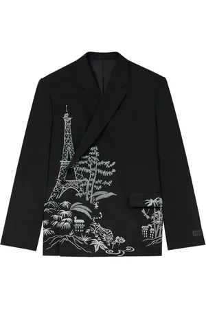 Kenzo Outerwear outerwear hombre paris jungle wrap kimono tailored jacket - ff55ve1429ri 99 talla 52
