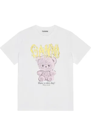 Ganni Top top mujer basic jersey teddy relaxed t shirt - t4289 151 talla XS