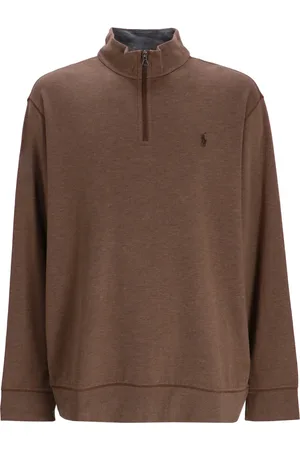 Ralph Lauren Sudadera sudadera hombre luxury jersey quarter-zip pullover - 710812963036 cedar heather c8956 talla L