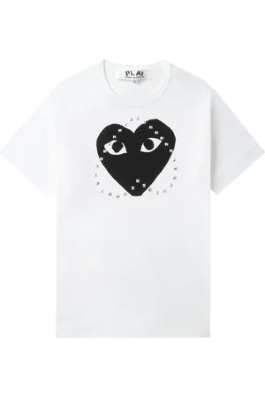 Comme des Garçons Camiseta play camiseta hombre shirt print black x studs - axt804051 white talla S