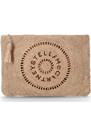 Stella McCartney Clutch clutch mujer logo pouch eco crochet raffia - 7p0079wp0375 9370 talla T/U