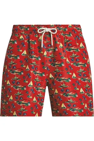 Ralph Lauren Trunk trunk hombre traveler-mid-trunk - 710963825001 island scenic red talla S