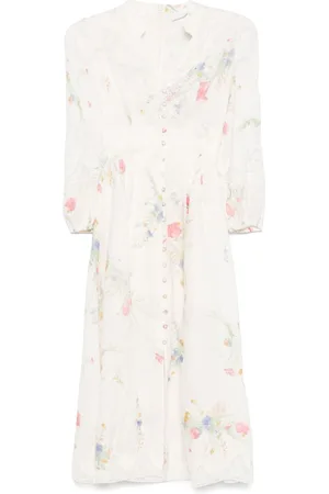 ZIMMERMANN Vestido vestido mujer lucky lace plunge midi dress - 4548dss252 crmbqflo talla 1