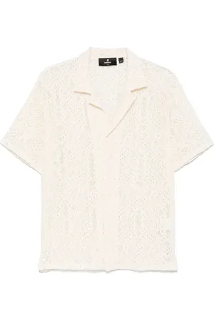 Represent Punto punto hombre all over crochet shirt - mlm3837 off white talla XXS