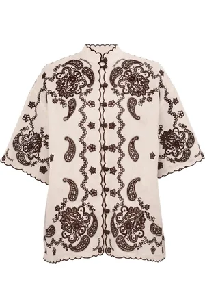 ZIMMERMANN Blusa blusa mujer ascension embroidered shirt - 3287tss253 ivch talla 0