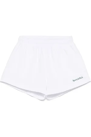 Sporty & Rich Pantalon corto pantalon corto mujer serif logo disco short - sh037606300wh01 48 talla XS