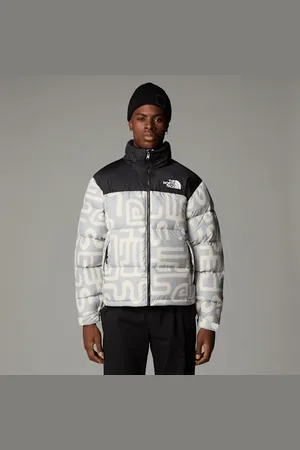 The North Face Chaqueta Nuptse Retro 1996 Para Hombre High Rise Grey Lunar Snake Print-tnf Black Tamaño L male