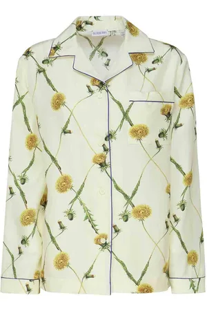 Burberry Camisa de seda estampada
