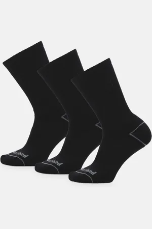 Timberland Pack de 3 pares de calcetines unisex de caña media Bowden en negro