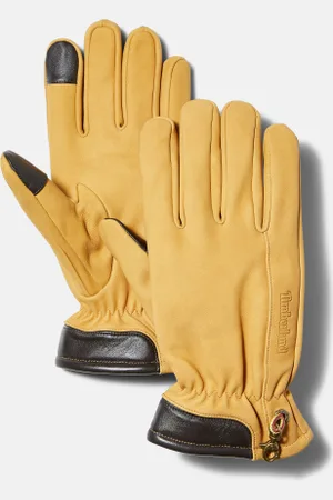 Timberland Guantes de cuero compatibles con pantallas táctiles Winter Hill para hombre en