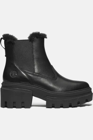 Timberland Botas de media caña con forro cálido Everleigh para mujer en negro
