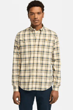 Timberland Camisa de cuadros en popelina elástica para hombre en