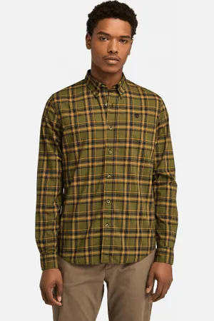 Timberland Camisa de cuadros en popelina elástica para hombre en