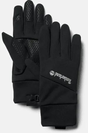 Timberland Guantes en tejido polar elástico en bloques de color para hombre en negro