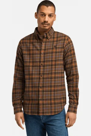 Timberland Camisa de franela de gramaje medio a cuadros para hombre en