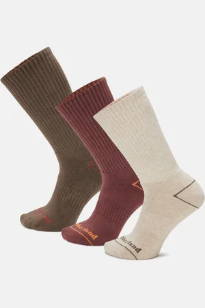 Timberland Pack de 3 pares de calcetines unisex de caña media Bowden en