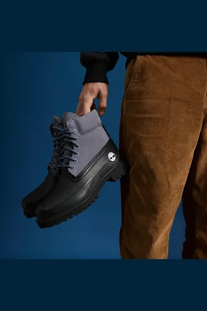 Timberland Botas impermeables con cierre de cordones 6 Inch Heritage para hombre en negro/azul