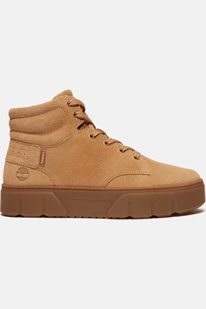 Timberland Zapatillas de caña alta con cordones Laurel Court para mujer en marrón claro
