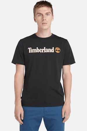Timberland Camiseta de manga corta Kennebec River con logotipo lineal para hombre en negro