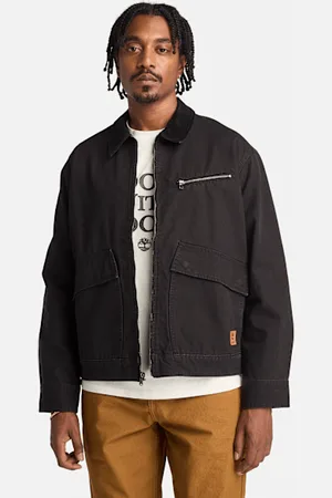 Timberland Chaqueta de lona lavada Strafford para hombre en negro