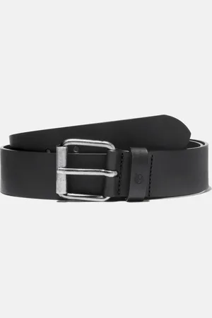 Timberland Cinturón de cuero de 40 mm de ancho para hombre en negro