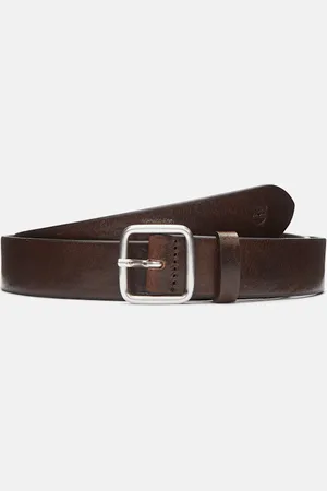 Timberland Cinturón de cuero de 30 mm de ancho con detalle trenzado para mujer en