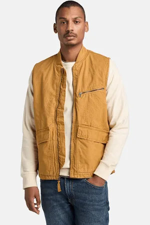 Timberland Chaleco de lona lavada para hombre en oscuro