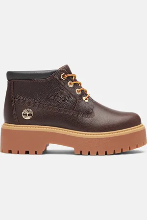 Timberland Botas Chukka impermeables de media caña con plataforma y cordones Stone Street Espresso para mujer en oscuro/color negro