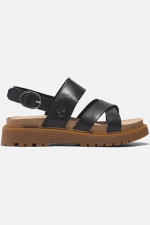 Timberland Sandalias con tira trasera Clairemont Way para mujer en negro