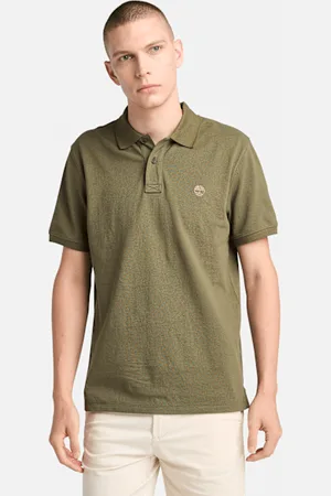 Timberland Polo de piqué Millers River para hombre en oscuro