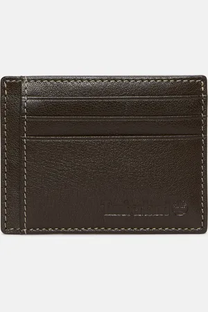 Timberland Tarjetero de cuero encerado para hombre en