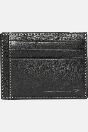 Timberland Tarjetero de cuero encerado para hombre en negro