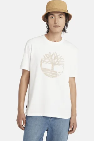 Timberland Camiseta teñida en prenda con logotipo Merrymack River para hombre en sin teñir