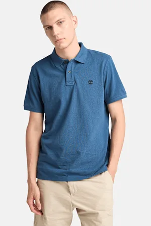 Timberland Polo de piqué Millers River para hombre en oscuro