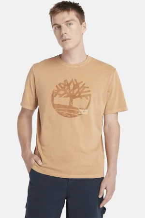 Timberland Camiseta teñida en prenda con logotipo Merrymack River para hombre en