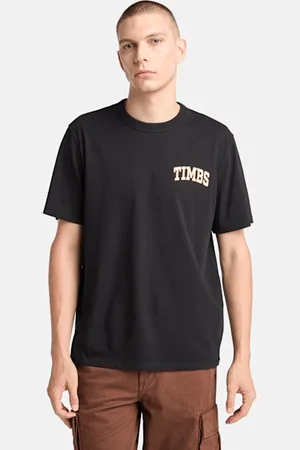 Timberland Camiseta con estampado gráfico TIMBS para hombre en negro