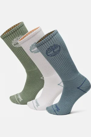 Timberland Paquete de tres pares de calcetines altos Bowden Tree totalmente acolchados en