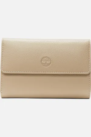 Timberland Cartera de cuero con solapa y botón a presión en