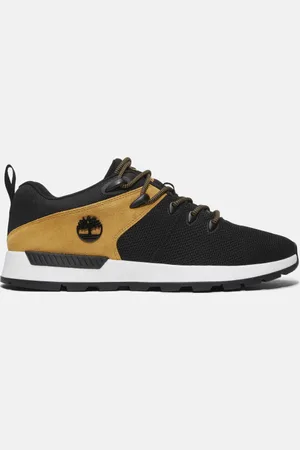 Timberland Zapatillas de caña baja con cordones Sprint Trekker para hombre en negro/amarillo