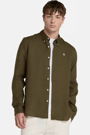 Timberland Camisa de lino Mill Brook para hombre en oscuro