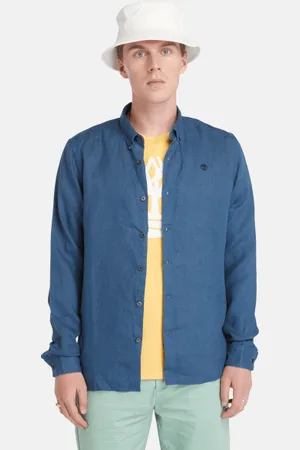 Timberland Camisa de lino Mill Brook para hombre en marino