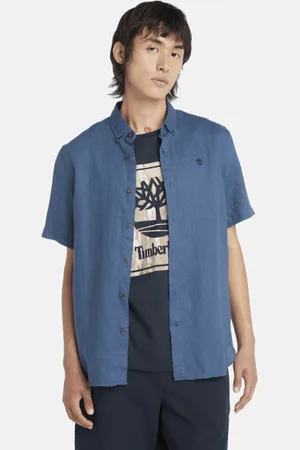 Timberland Camisa de lino Mill Brook de manga corta para hombre en marino
