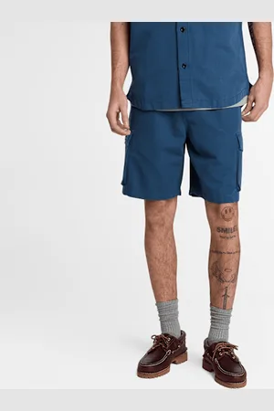 Timberland Pantalones cortos militares en lino y algodón para hombre en oscuro