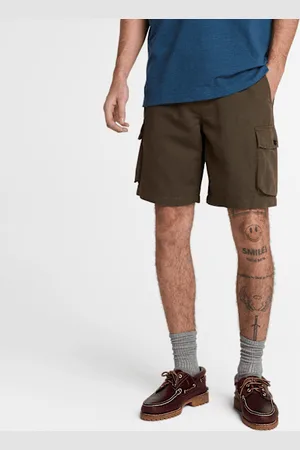 Timberland Pantalones cortos militares en lino y algodón para hombre en