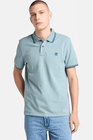 Timberland Polo de piqué Millers River con detalles en contraste para hombre en claro