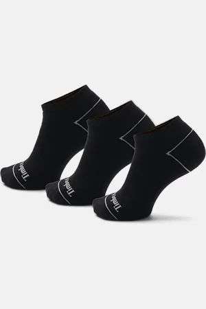 Timberland Paquete de 3 calcetines invisibles Bowden totalmente acolchados en negro